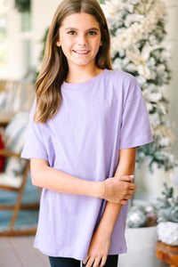 Girls: Lavender Purple Graphic Tee