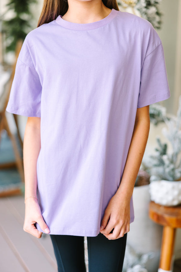 Girls: Lavender Purple Graphic Tee