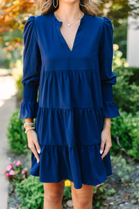 In Your Happy Place Navy Blue Dress