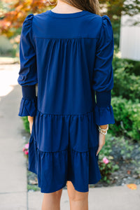 In Your Happy Place Navy Blue Dress