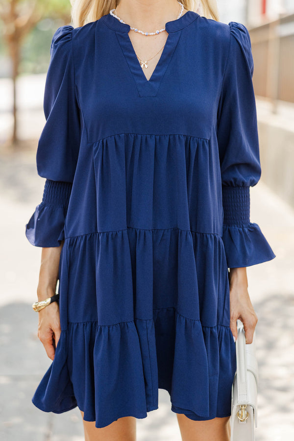 In Your Happy Place Navy Blue Dress