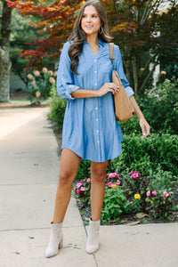 Soon To Be Light Wash Chambray Dress