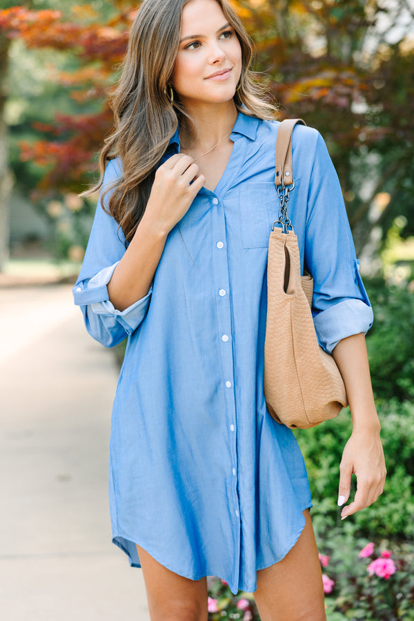 Soon To Be Light Wash Chambray Dress – Shop the Mint