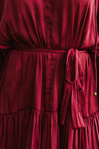 Spinning Round Burgundy Red Dress