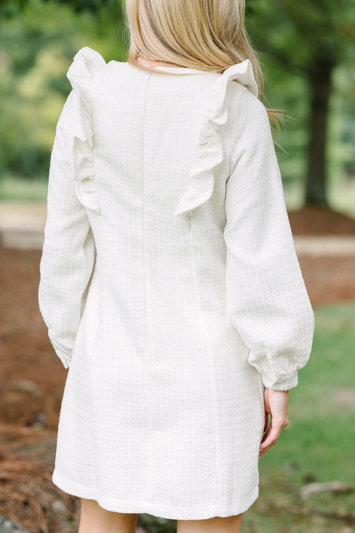 You're The One Ivory White Tweed Dress – Shop the Mint
