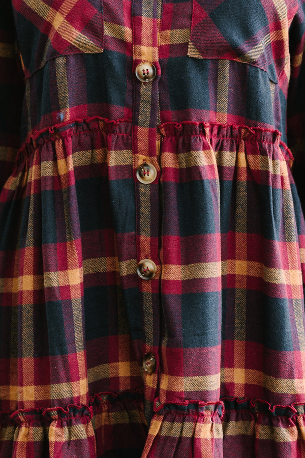 Find You Well Burgundy Red Plaid Dress Shop the Mint Find You Well Burgundy Red Plaid Dress Shop the Mint