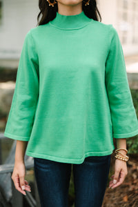 Take You There Kelly Green Sweater