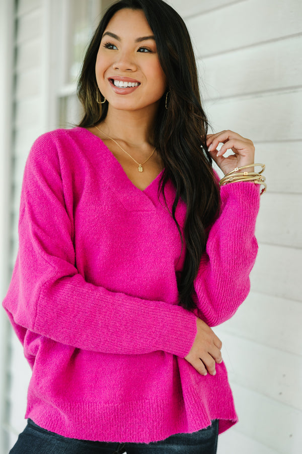 Exactly What You Want Orchid Pink Sweater