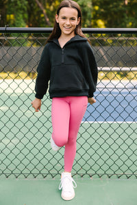 girl's athletic leggings, trendy youth leggings