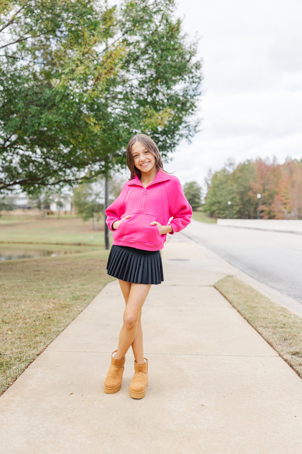 Girls: Always Direct Fuchsia Pink Pullover