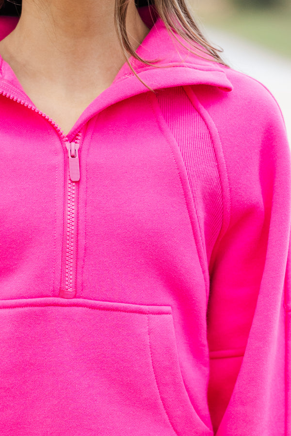 Girls: Always Direct Fuchsia Pink Pullover