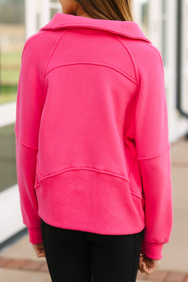 Girls: Always Direct Fuchsia Pink Pullover