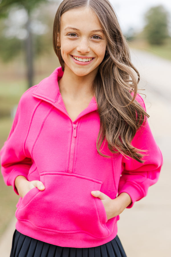 Girls: Always Direct Fuchsia Pink Pullover