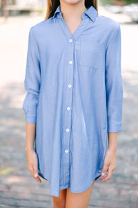 Girls: Soon To Be Light Wash Chambray Dress