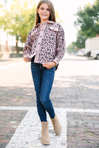 Girls: Good Outfit Day Corduroy Leopard Jacket