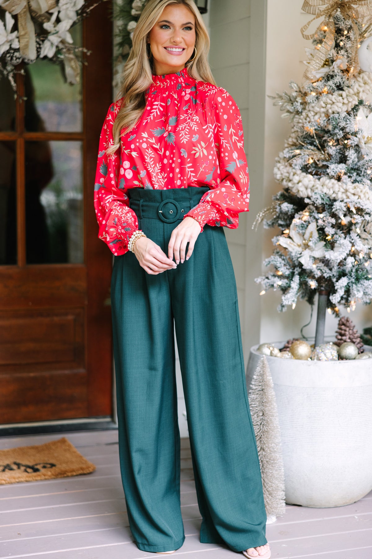 All I Need Red Floral Blouse – Shop the Mint
