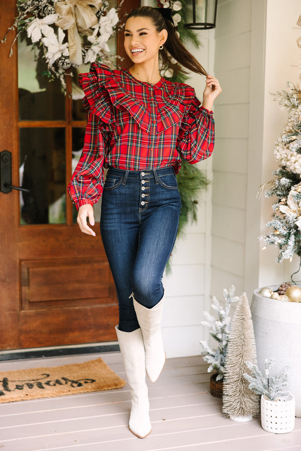 plaid blouses, holiday blouses, boutique holiday 