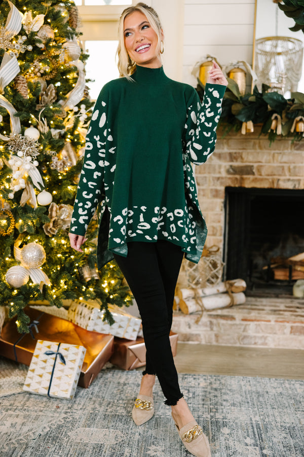 leopard sweaters, cute winter sweaters, green sweater, cute online boutique, cute boutique sweaters