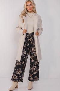 City Streets Oatmeal Brown Coat