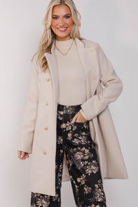 City Streets Oatmeal Brown Coat