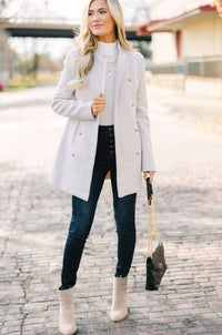 City Streets Oatmeal Brown Coat