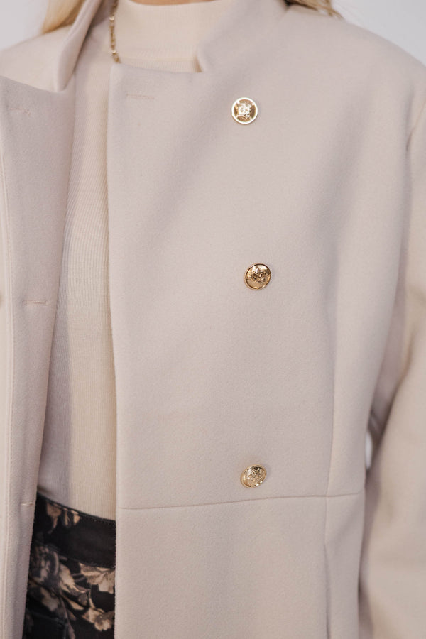 City Streets Oatmeal Brown Coat