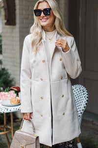 City Streets Oatmeal Brown Coat