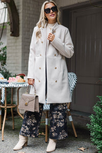 City Streets Oatmeal Brown Coat