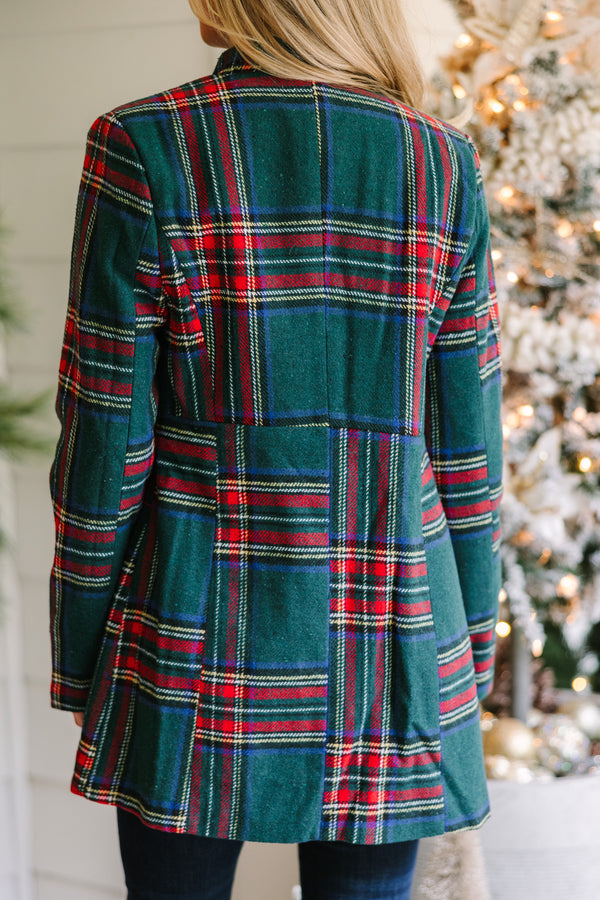 City Streets Emerald Green Plaid Coat – Shop the Mint