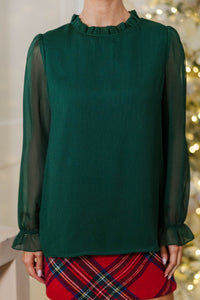 Dream Of The Day Emerald Blouse