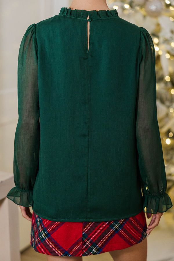 Dream Of The Day Emerald Blouse