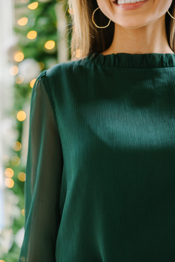 Dream Of The Day Emerald Green Blouse