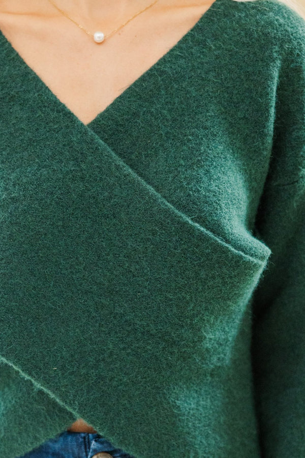 Feeling Your Best Self Emerald Green Sweater