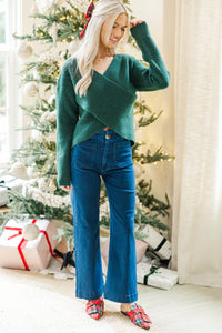 Feeling Your Best Self Emerald Green Sweater