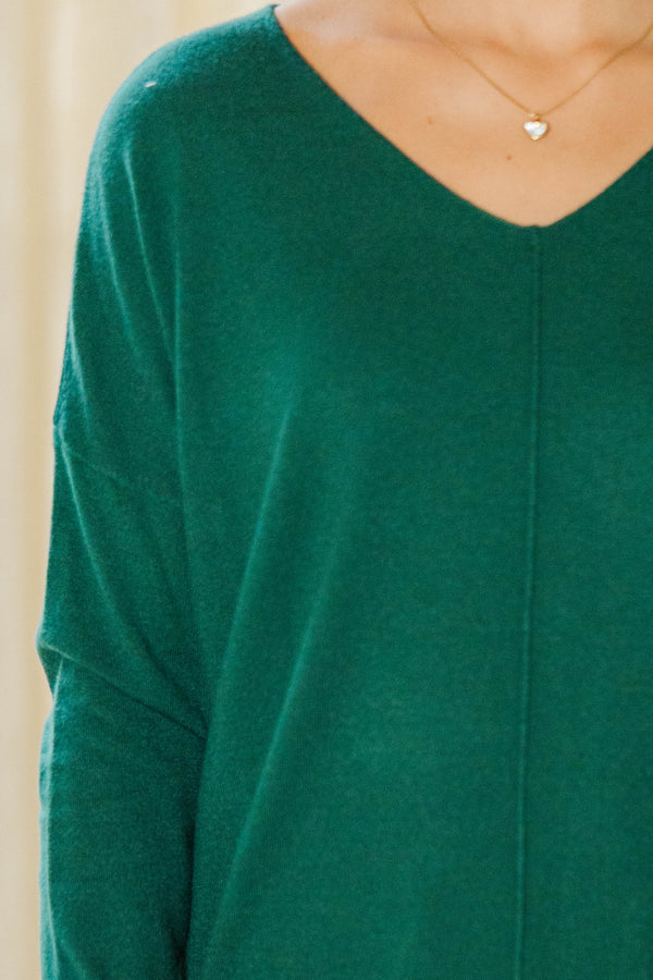 Get To Know You Emerald Green Tunic
