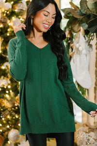 green sweater tunic, holiday sweater tunic, casual sweater tunic