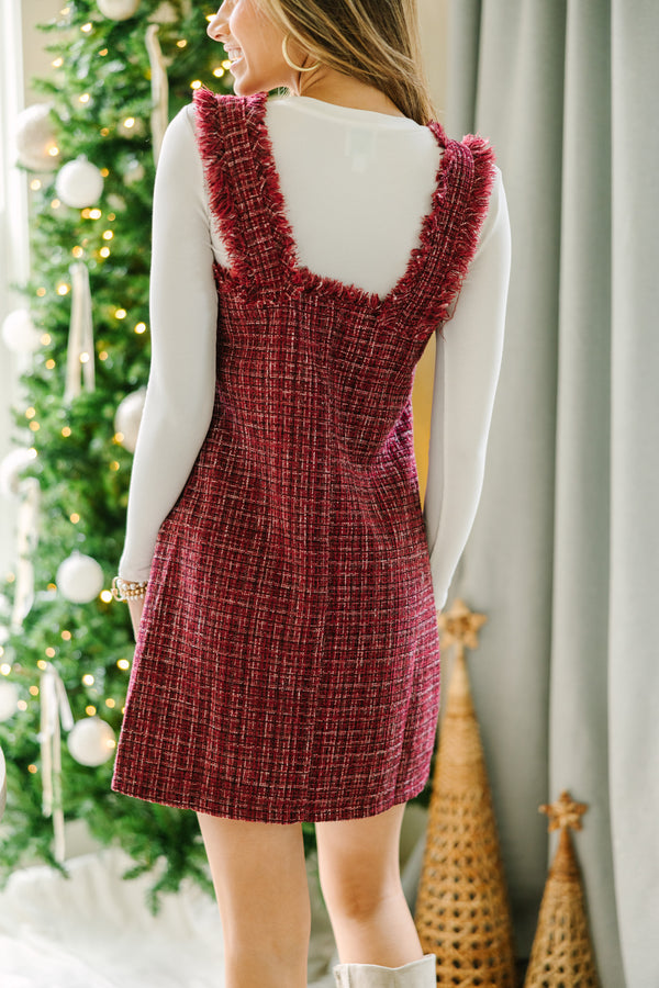 red tweed christmas dress Red Tweed Dress