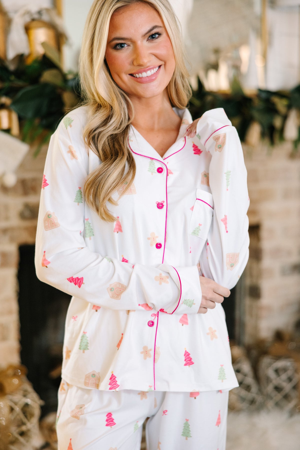 Staying In Gingerbread L/S Pajama Set Shop the Mint