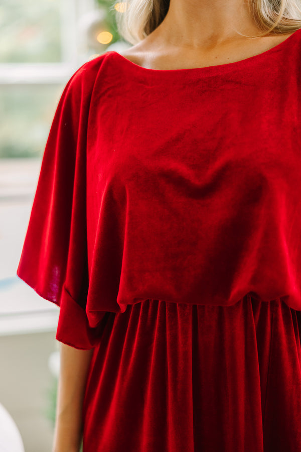 Out On The Dance Floor Red Velvet Maxi Dress Shop the Mint Out On The Dance Floor Red Velvet Maxi Dress Shop the Mint