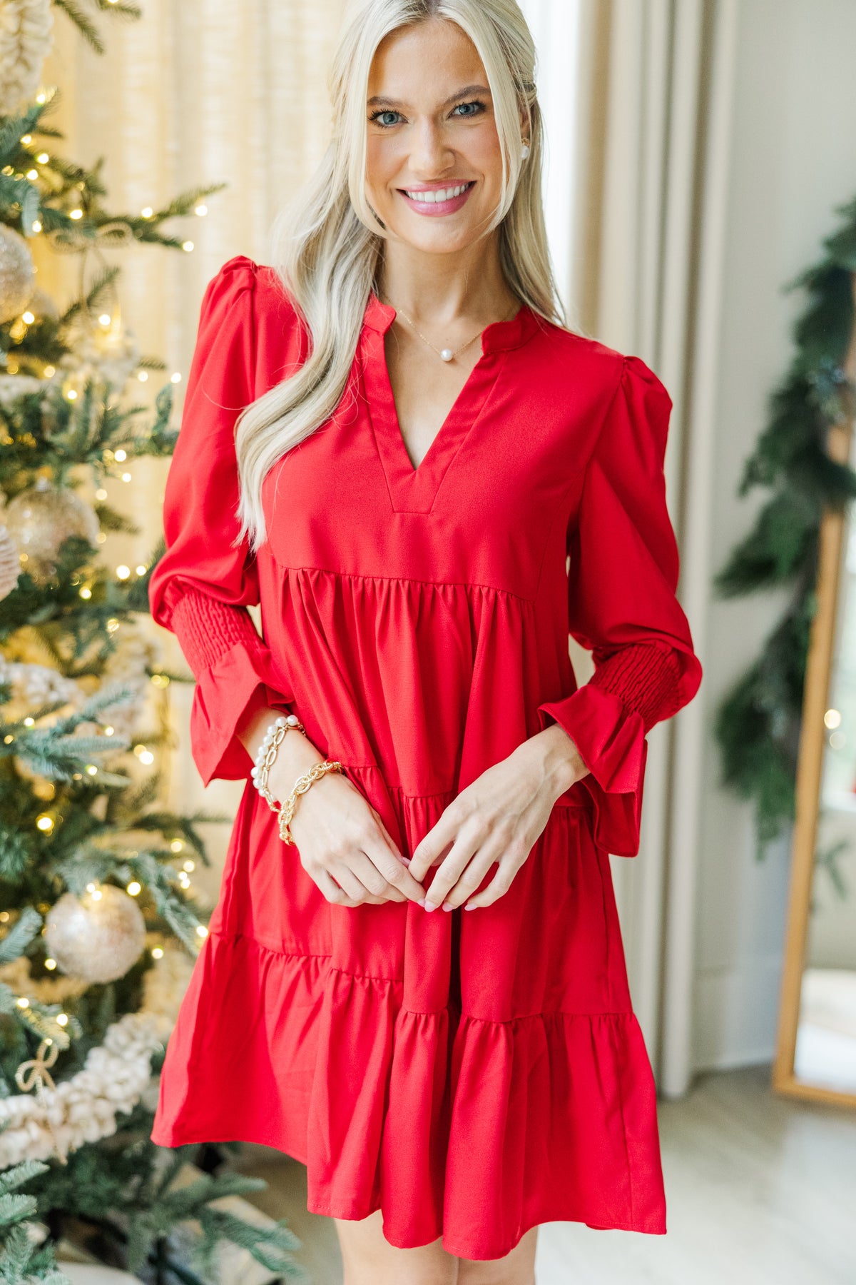 In Your Happy Place Red Dress – Shop the Mint
