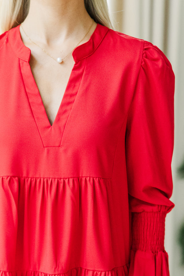 In Your Happy Place Red Dress Shop the Mint In Your Happy Place Red Dress Shop the Mint