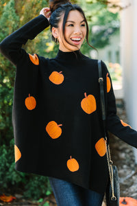 Quick Decisions Black Pumpkin Sweater
