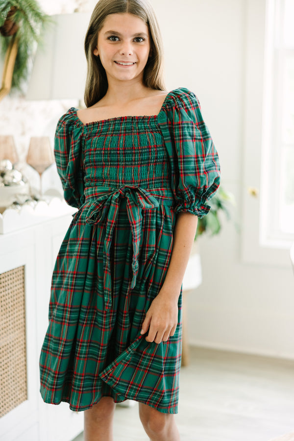 Girls: All I Want Green Tartan Plaid Midi Dress – Shop the Mint