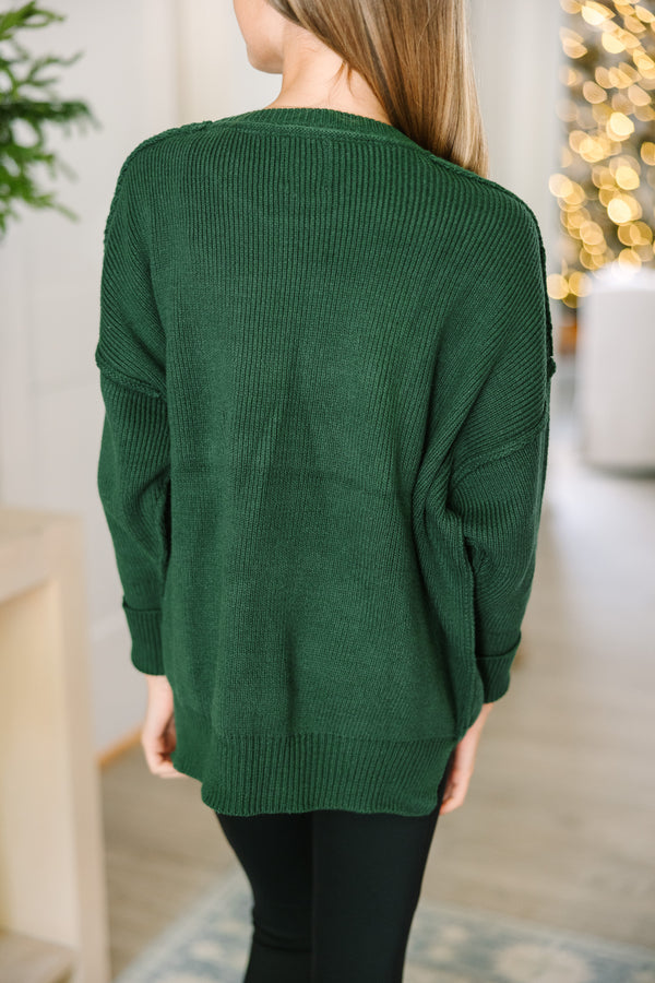 Girls: Give You Joy Emerald Green Dolman Sweater