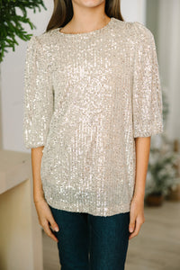 Girls: Under The Lights Gold Sequin Blouse