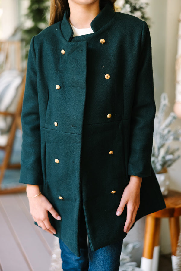 Virgin Wool City Coat, Hunter Green XS (US 0-2 / IT 38-40)