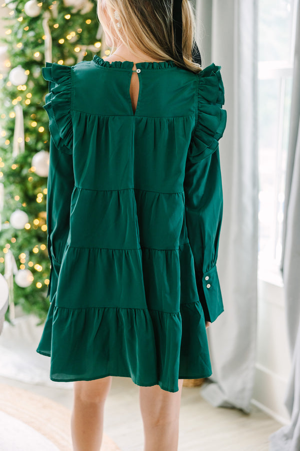 emerald green dresses, babydoll dresses, holiday dresses