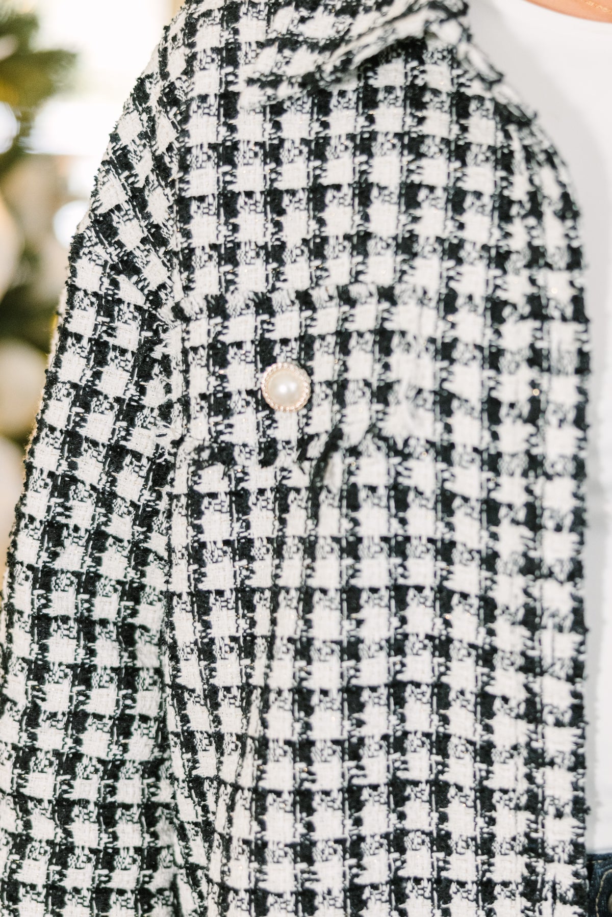 ジャケット・アウター block pattern tweed jacket All Class Black Tweed Jacket – Shop the Mint