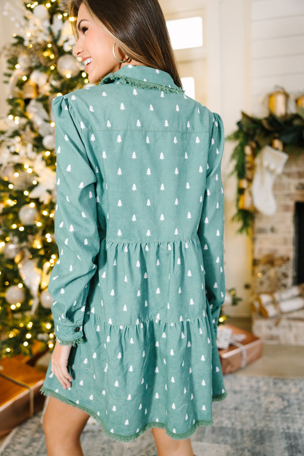 Just So You Emerald Green Christmas Tree Babydoll Dress Shop the Mint Just So You Emerald Green Christmas Tree Babydoll Dress Shop the Mint