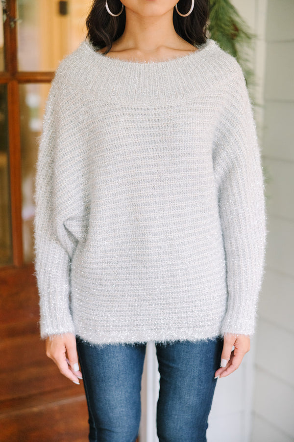 Pink Glitter Pattern Print Women Off Shoulder Sweatshirt